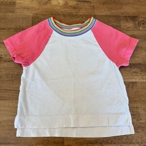 Hanna Andersson Colorblock Rainbow Girls T-Shirt 3T